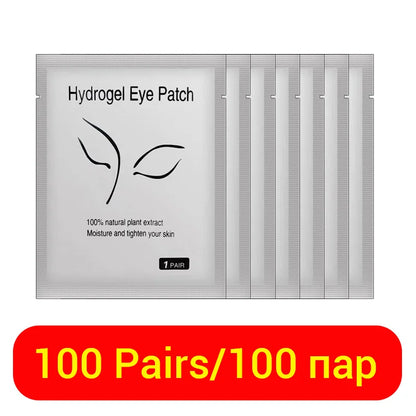 100Pairs Wholesale Hydrogel Eye Patch for Building Eyelash Extension Under Eye Pads Grafted Lash Stickers Beauty Tools