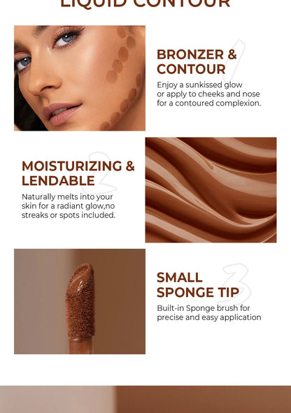 Beauty Glazed Cream Contour with Natural Shadow Effect Long-Lasting Matte Finish Waterproof Foundation Cream for Quick Coverage