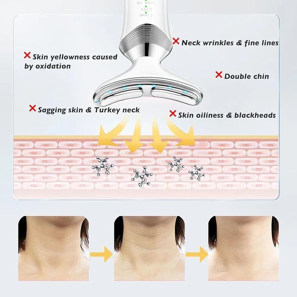 EMS Neck Face Beauty Device Facial Lifting Machine Skin Tighten Reduce Double Chin Anti Wrinkle Remove Lifting SkinCare Massager