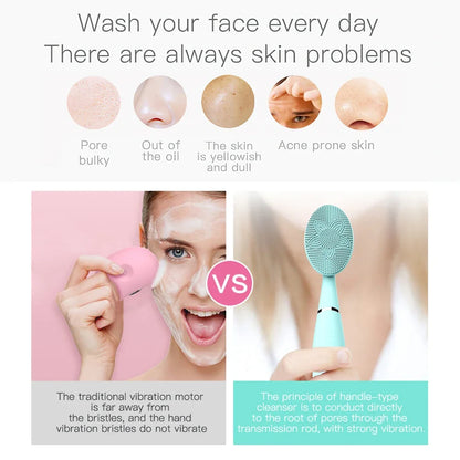 Portable Electric Facial Cleansing Brush