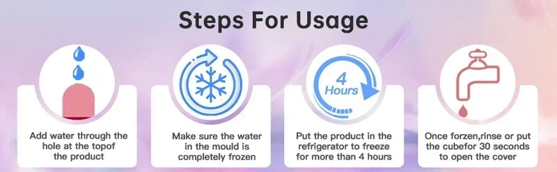 Ice Face Roller Ice Cube Beauty Massage Silicone Ice Mold For Eye Puffiness Ice Facial Roller Shrink Pores Multifunctional mold