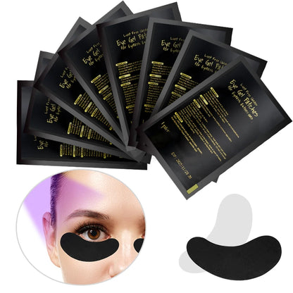 UV Patches 50pairs Hydrogel Eyelash Patch Black Pad Eyelash Patch Beauty And Moisturizing Eye Mask for Eyelash Extension Makeup