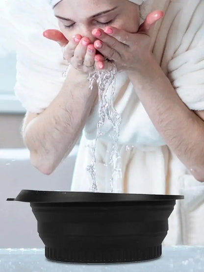 Large Bowl For Face Ice Bath Foldable Ice Bath Bowl Portable Face Dipping Bowl Foldable Silicone Wash Basin Bathroom Accessories