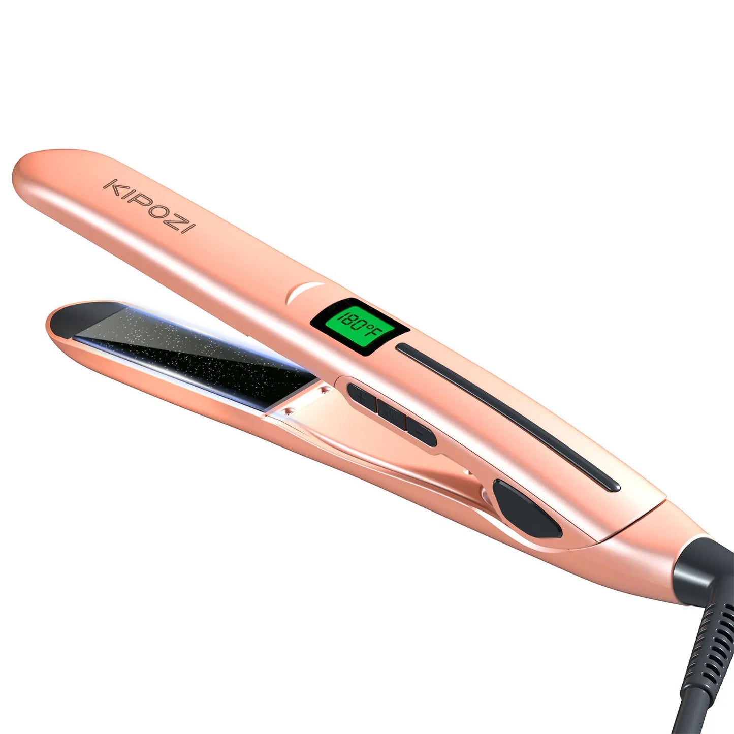 KIPOZI Professional Titanium Flat Iron Hair Straightener Digital LCD Display