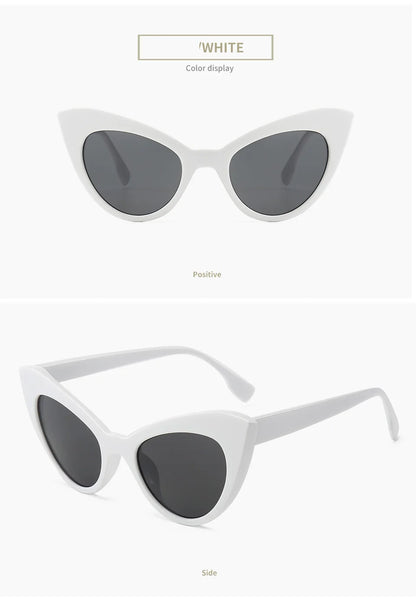 Summer Cat Eyes Sunglasses Small Frame Okulary UV400 Shades Polarized Vintage Eyewear Outfit Beach Sun Protection Sun Glasses