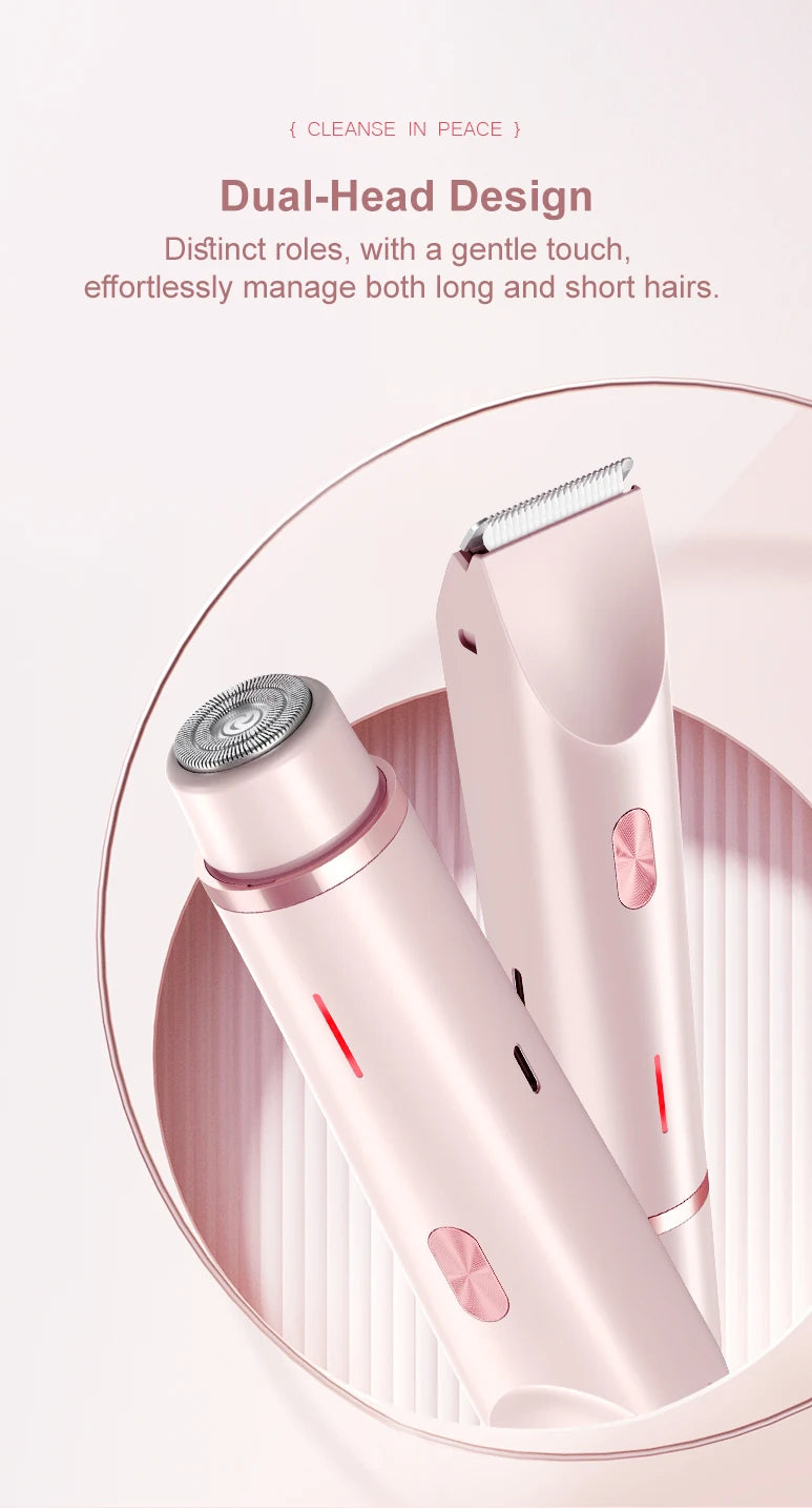 2 in 1 Electric Razor & Epilator for Women | Face & Bikini Shaver