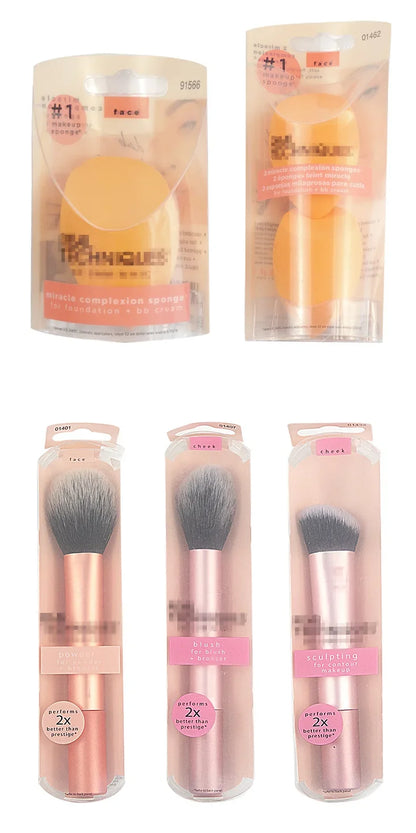Popular Full Set of Makeup Brush Set Powder Blusher Brush Halo Dye Brush Eye Shadow Brush Beauty Egg