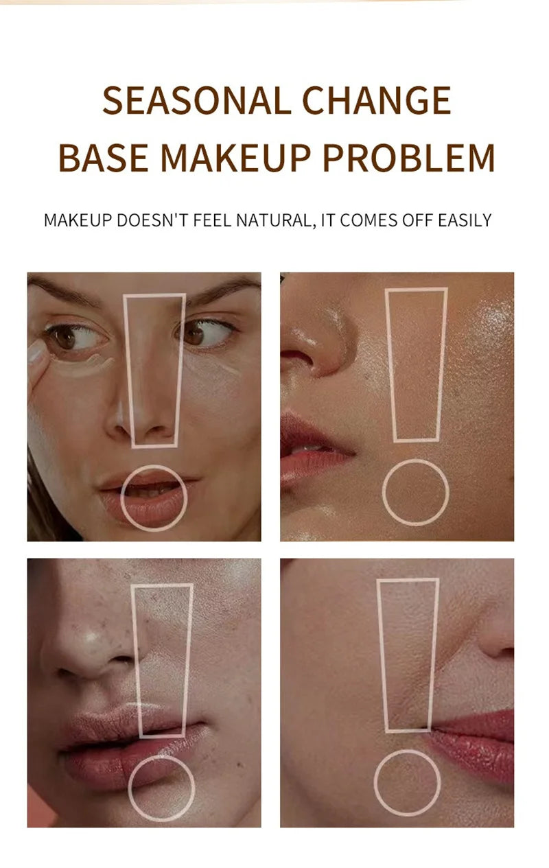 BB Cream Full Cover Face Base Liquid Foundation Makeup Waterproof Long Lasting Facial Concealer Whitening Cream Korean Make Up