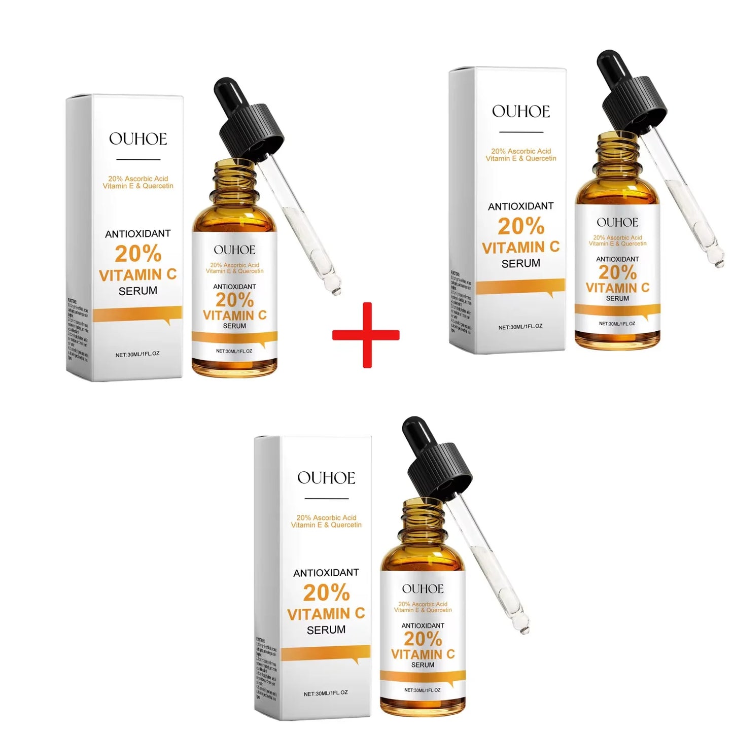 Vitamin C Facial Serum Anti Aging Deep Hydrating Fade Fine Wrinkles Brightening Moisturizing Repair Nourishing Skin Care Essence