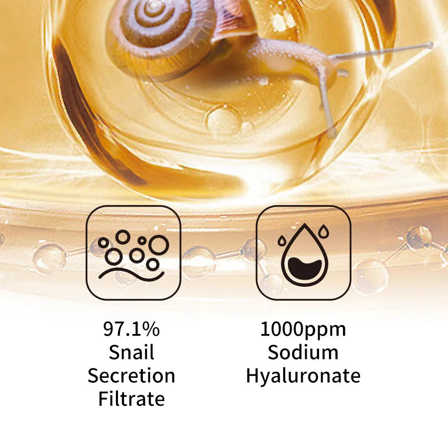 Snail Mucin Peptide Essence,Hyaluronic Acid Skin Repair Serum,Lightens Wrinkles And Dark Spots,Face Moisturizing and Hydrating