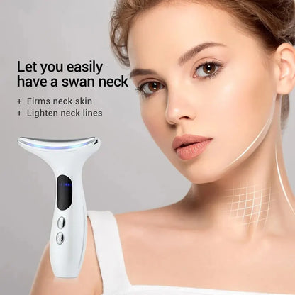 EMS Neck & Face Lifting Massager | LED Anti-Wrinkle Device