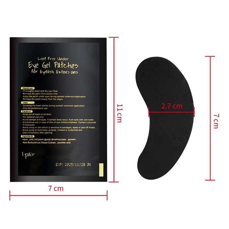 UV Patches 50pairs Hydrogel Eyelash Patch Black Pad Eyelash Patch Beauty And Moisturizing Eye Mask for Eyelash Extension Makeup