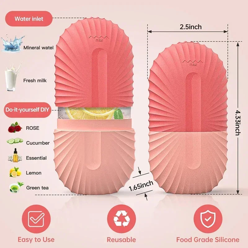 Ice Face Roller Ice Cube Beauty Massage Silicone Ice Mold For Eye Puffiness Ice Facial Roller Shrink Pores Multifunctional mold
