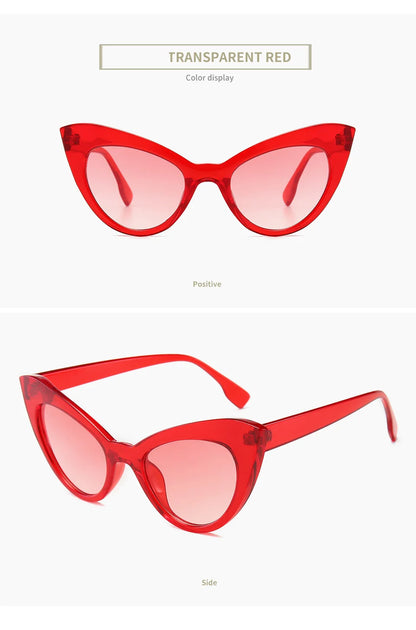 Summer Cat Eyes Sunglasses Small Frame Okulary UV400 Shades Polarized Vintage Eyewear Outfit Beach Sun Protection Sun Glasses