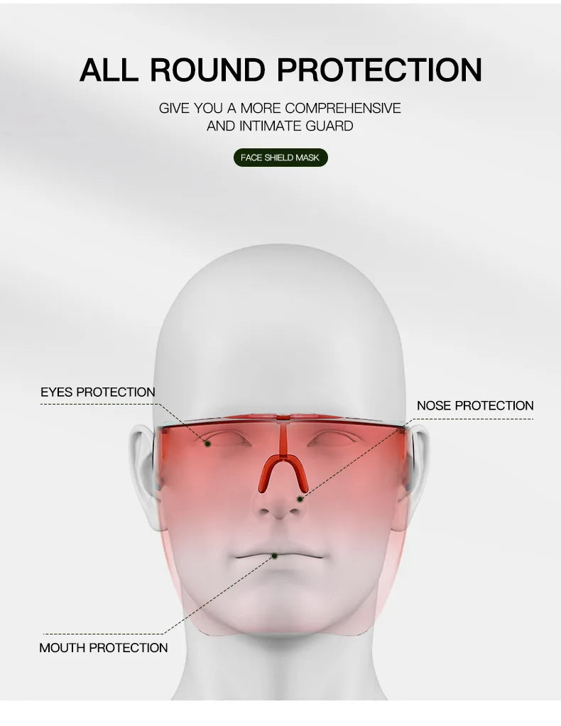 Full Face Sunglasses Mask Women Men Protective Faceshield Glasses Goggles Covered Spherical Lens Anti-Spray Cycling Sunglasses