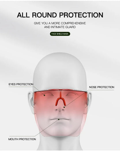 Full Face Sunglasses Mask Women Men Protective Faceshield Glasses Goggles Covered Spherical Lens Anti-Spray Cycling Sunglasses