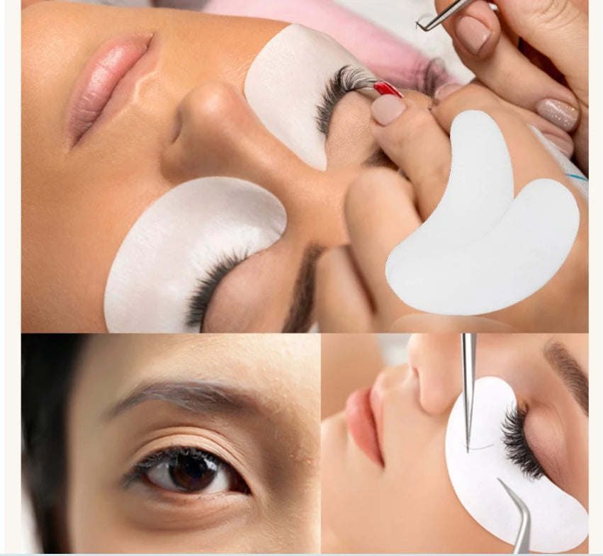 50pairs Hydrogel Eye Patches for Building Eyelash Extension Under Eye Pads Grafted Lash Stickers Beauty Tools