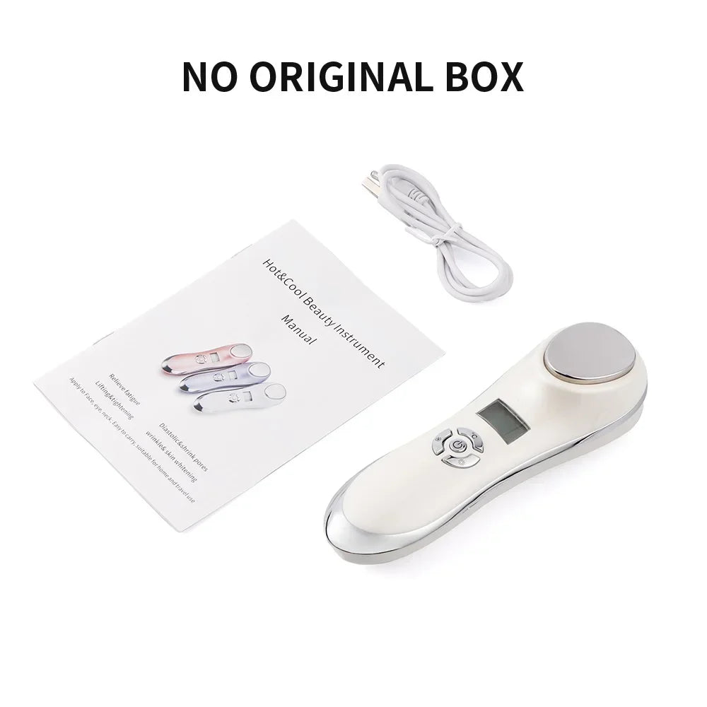 Hot Cold Beauty Instrument Skin Rejuvenation Massager Skin Lifting Firming Facial Cool Warm Hammer Face Vibration Machine