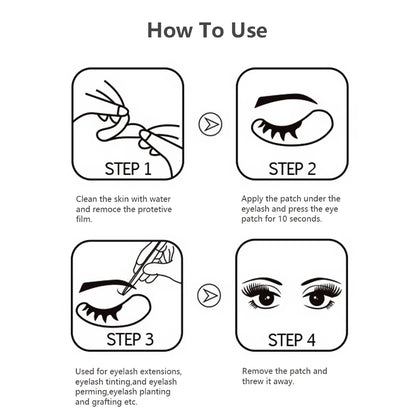 50 Pairs Eyelash Extension Patch Hydrogel Patches Gel Pad Makeup Lash Lift Tools Under Eye Patch Pads for Eyelash Extension