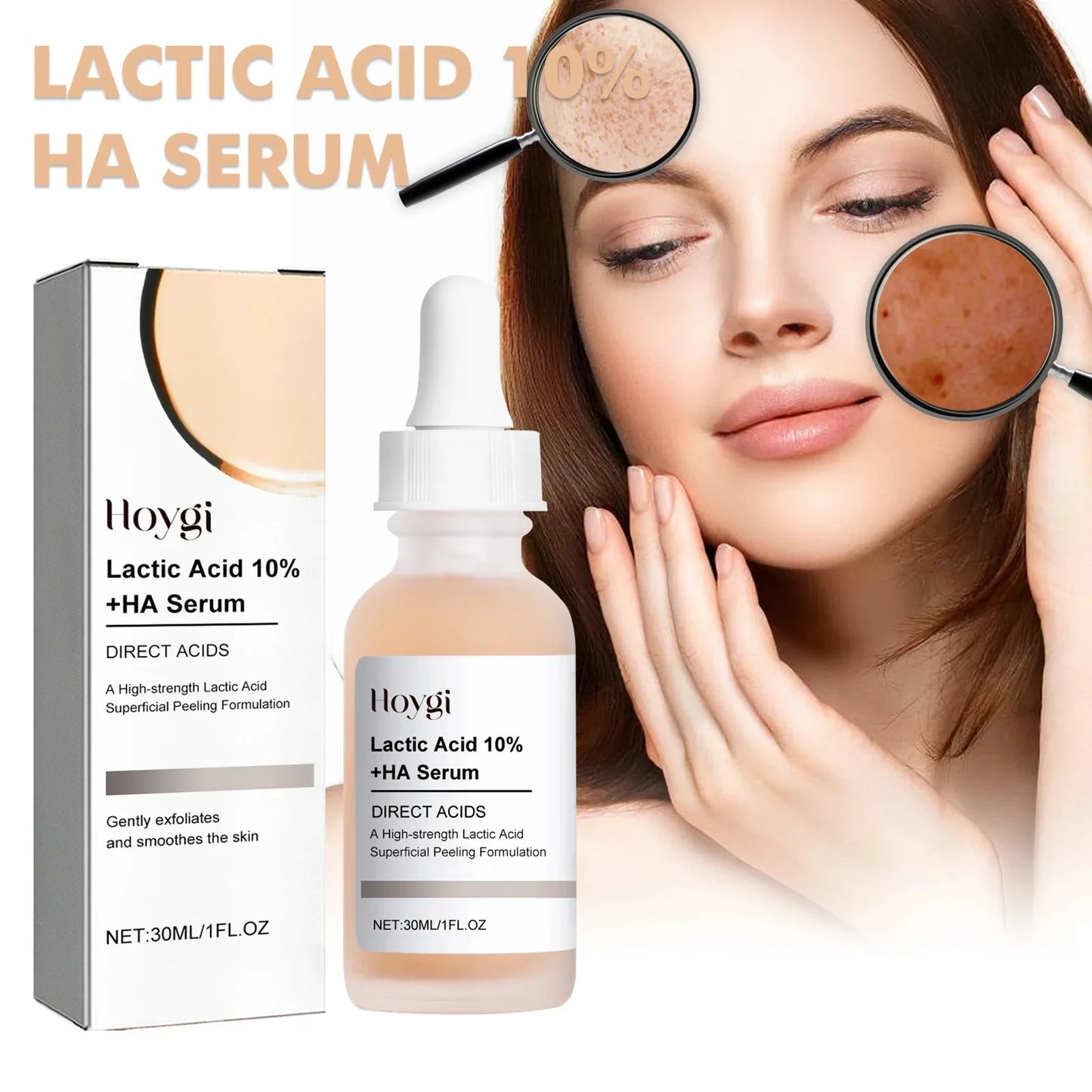 Remove Large Pores Serum Lactic Acid Facial Pore Shrinking Repairing Products Pore Minimizing Firming Smooth Korean Skin Care