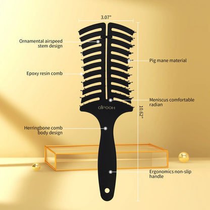Qipooh Curved Vented Hair Brush