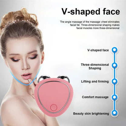 EMS Face Lifting Device Facial Microcurrent Roller Massage Sonic Vibration Skin Tightening Rejuvenation Anti Wrinkle Beauty Care