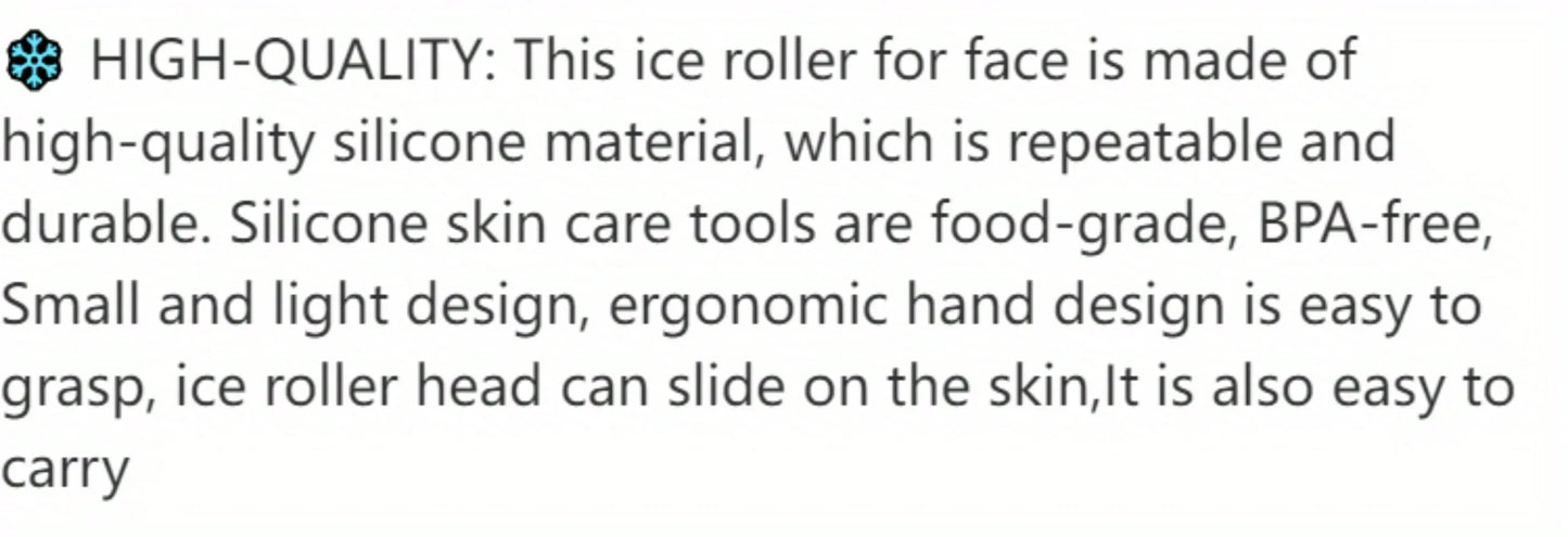 Ice Facial Roller Skin Care Beauty Lifting Contouring Tools Ice Cube Trays Ice Globe Balls Face Massager Skin Care Tool