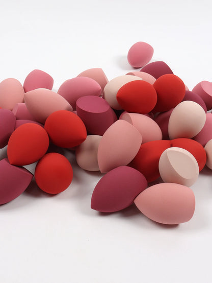 30 Beauty Eggs (Makeup Sponges) Foundation Make-Up Mixed Beauty Sponge, Liquid, Cream and Powder Without Blemish, Multi-Color C