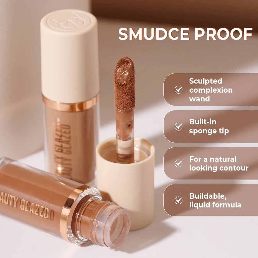 Beauty Glazed Cream Contour with Natural Shadow Effect Long-Lasting Matte Finish Waterproof Foundation Cream for Quick Coverage