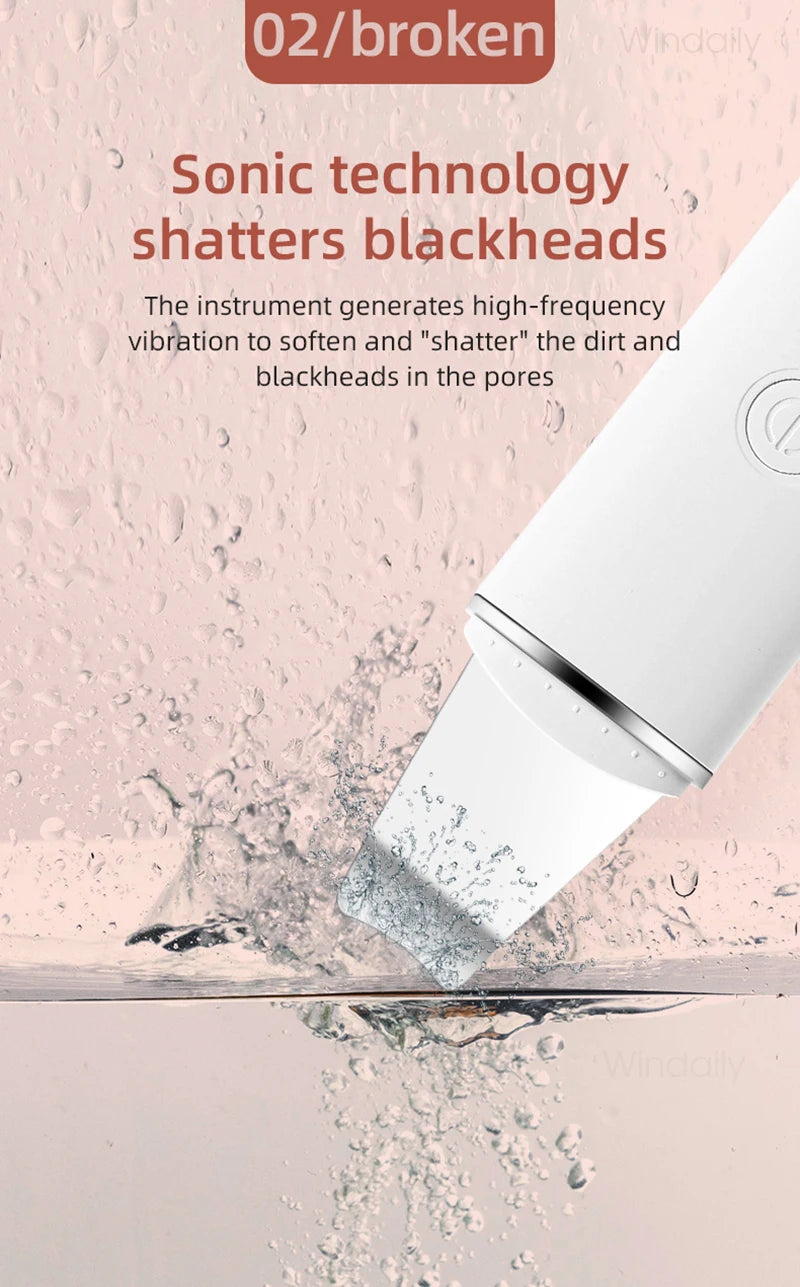 Ultrasonic Skin Scrubber | Blackhead Remover & Face Lifter