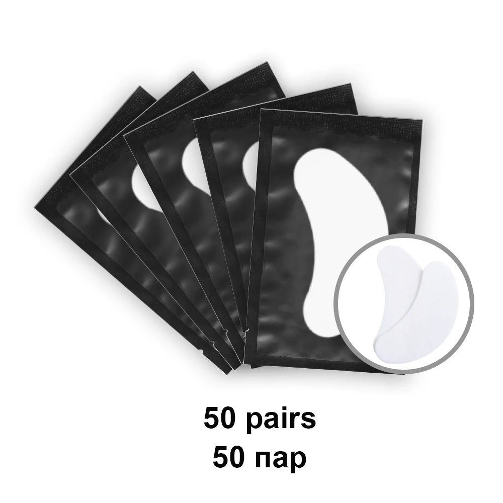 50Pairs Hydrogel Gel Eye Patches Grafting Eyelashes Under Eye Patches For Eyelash Extension Paper Application Makeup Supplies