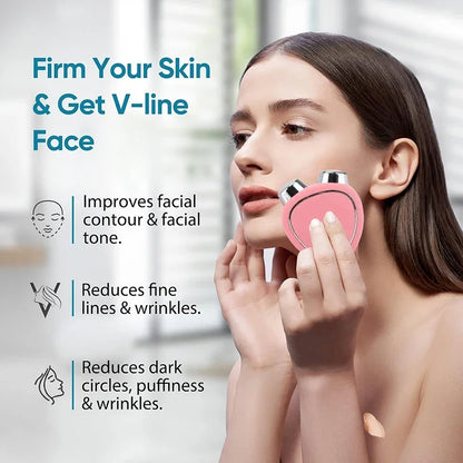 EMS Face Lifting Device Facial Microcurrent Roller Massage Sonic Vibration Skin Tightening Rejuvenation Anti Wrinkle Beauty Care