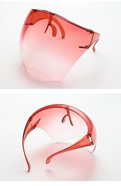 Full Face Sunglasses Mask Women Men Protective Faceshield Glasses Goggles Covered Spherical Lens Anti-Spray Cycling Sunglasses