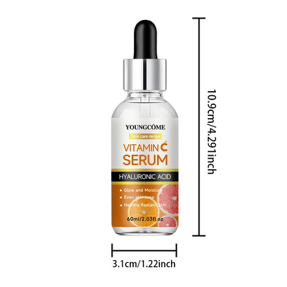 Vitamin C Facial Serum Anti Aging Whitening Brightening Dark Spots Freckle Remove Hyaluronic Acid Vitamin E 40ML /60ML 2025