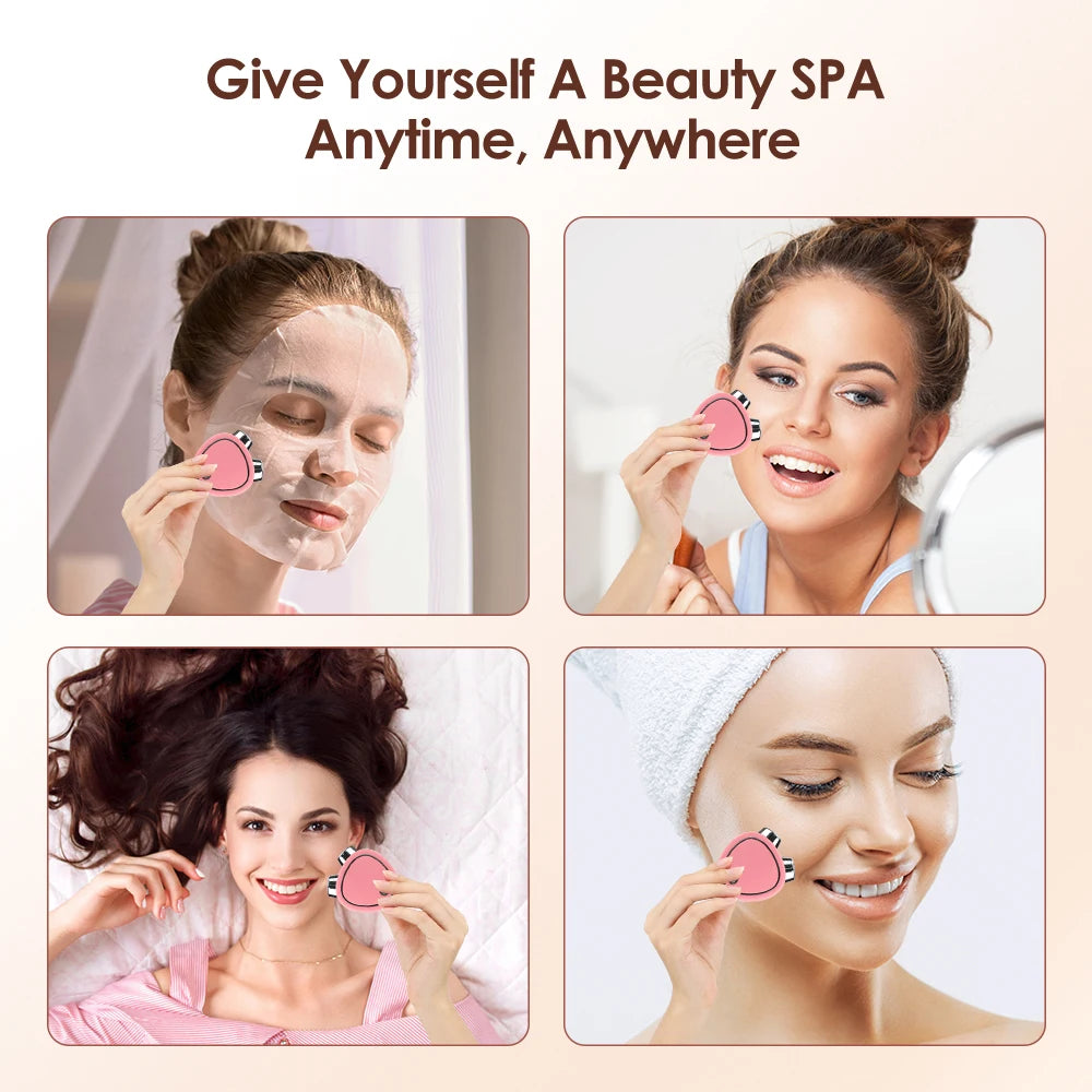 Facial Massage Roller Facial Beauty Device Portable and USB Rechargeable Multifunctional Household Massage Device Facial Massage