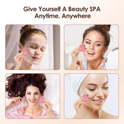 Facial Massage Roller Facial Beauty Device Portable and USB Rechargeable Multifunctional Household Massage Device Facial Massage