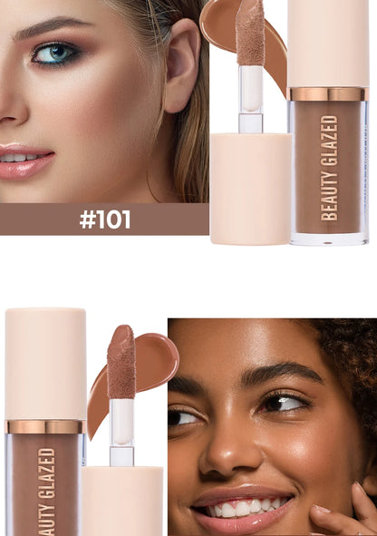 Beauty Glazed Cream Contour with Natural Shadow Effect Long-Lasting Matte Finish Waterproof Foundation Cream for Quick Coverage