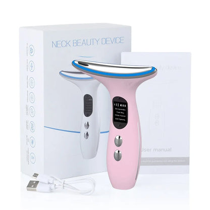 EMS Neck & Face Lifting Massager | LED Anti-Wrinkle Device