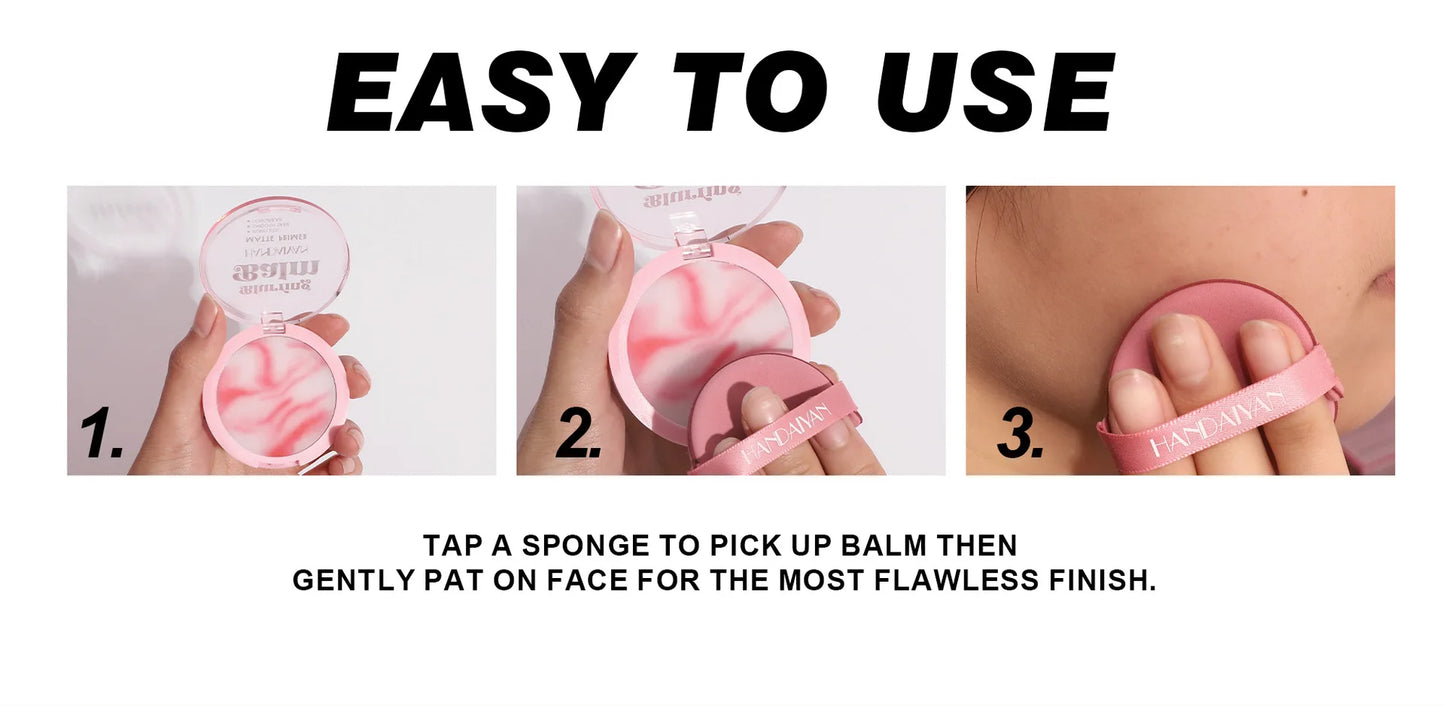 HANDAIYAN Light Mist Water Resistant Oil Control Brightening Complexion Matte Concealer Setting Powder with Powder Puff