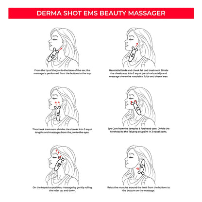 EMS Face Lifting Machine Facial Massager Microcurrent Roller Skin Tightening Rejuvenation Double Chin Removal Beauty Device