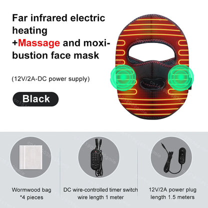 Electrically Heated Head Facial Paralysis Hot Pack Massage Mask Face Aftermath Recovery Instrument Face Spasm Crooked Mouth