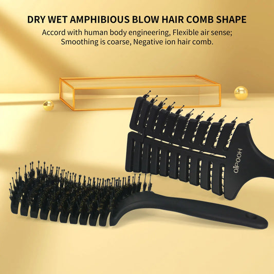 Qipooh Curved Vented Hair Brush