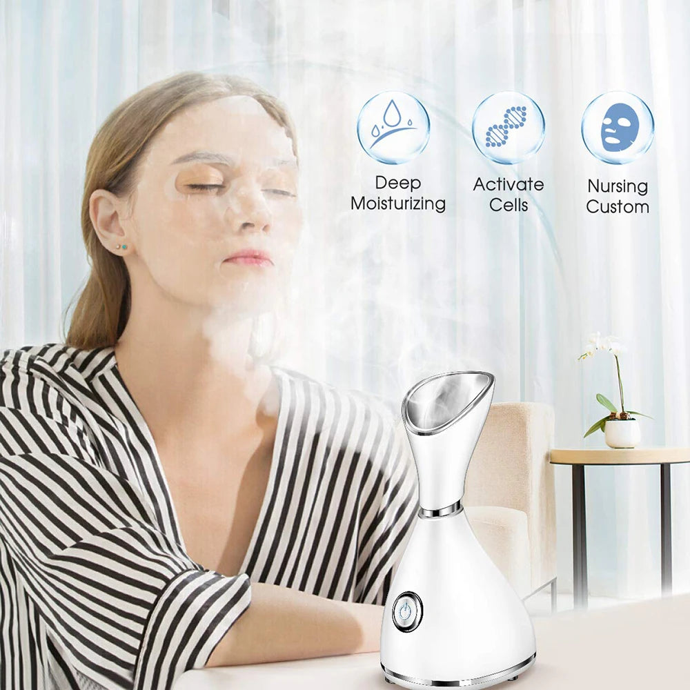 Nano Ionic Mist Face Steamer Women Home Beauty Facial Sprayer Machine Electric Professional Spa Mist Ionic Deep Cleansing