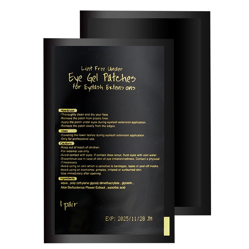 UV Patches 50pairs Hydrogel Eyelash Patch Black Pad Eyelash Patch Beauty And Moisturizing Eye Mask for Eyelash Extension Makeup
