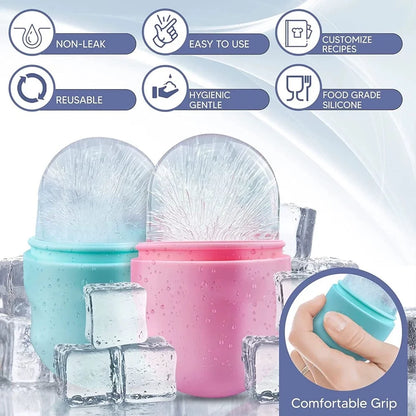 Ice Cube Face Roller Beauty Tools Silicone Mold For Eye Puffiness Facial Lifting Roller Shrink Pores Skin Educe Massager Ball