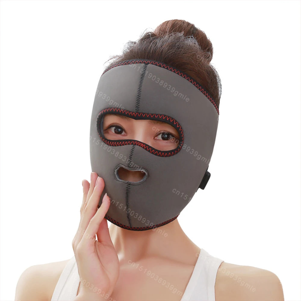 Electrically Heated Head Facial Paralysis Hot Pack Massage Mask Face Aftermath Recovery Instrument Face Spasm Crooked Mouth