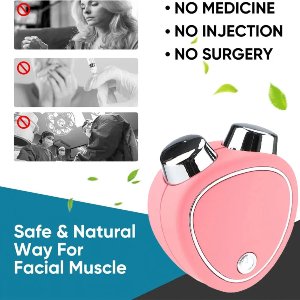 EMS Face Lifting Device Facial Microcurrent Roller Massage Sonic Vibration Skin Tightening Rejuvenation Anti Wrinkle Beauty Care