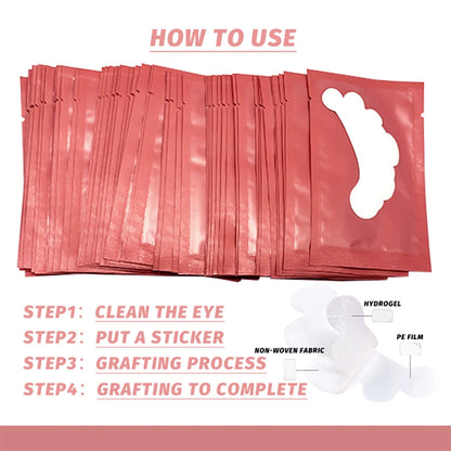 1000pieces Wholesale Hydrogel Gel Eye Patches for Eyelash Extension Tips Stickers Under Eye Pads Patches Application Makeup