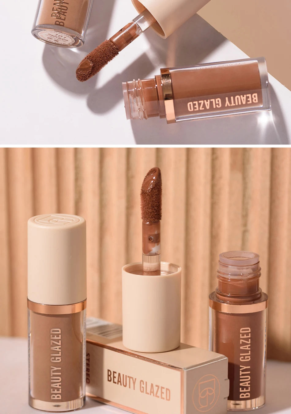 Beauty Glazed Cream Contour with Natural Shadow Effect Long-Lasting Matte Finish Waterproof Foundation Cream for Quick Coverage