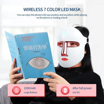 Wireless 7 Colors Face LED Mask Photon Facal Beauty Mask